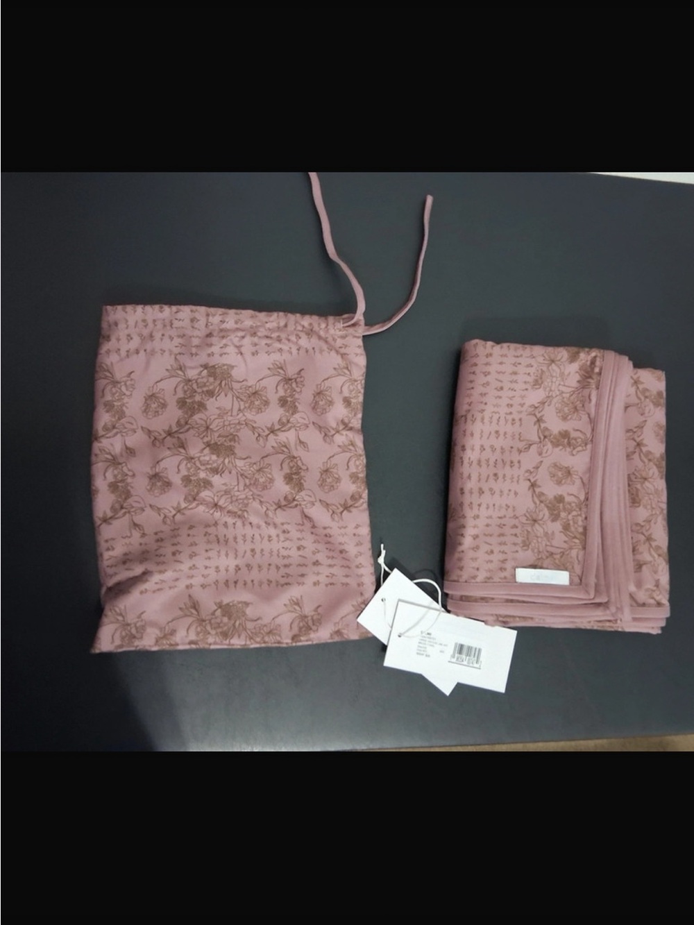 NEW Calme By Johnny Was Large Vintage Line Art Mauve Gym Yoga Pilates Towel